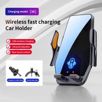 66W Magnetic Wireless Car Charger & Automatic Phone Holder black