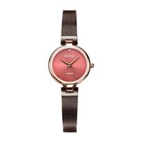 BERING Ladies Watch Classic Diamond Cherry Blossom Sakura Japan Limited Sapphire Glass Surgical Stainless Steel 316L Scratch-Resistant 17724-069 rožinė