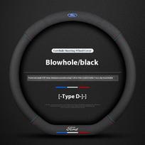 Ford Suede Vairaračio Dangtelis 3D Logotipas Neslystantis Mondeo Focus Raptor Puma Edge Explorer F150 Ranger Fusion Kuga Rankenos Apdaila black
