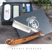 Vintage Single-Edge Barbershop Manual Handle Folding Classic Razor Sharpener Set 1 pcs gray