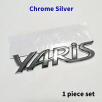 3D Metal Yaris Logo Emblem Badge Matte black Chrome HYTSH2 Plated Trunk Letter Sticker For Toyota Yaris Car Exterior Decor Accessories
