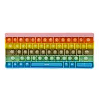 Keyboard Push Bubble Fidget Sensory Toys Rainbow Popping Silicone Game Toy Anxiety & Stress Reliever  Toy For Kids And Adu