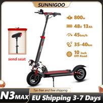 Adult EScooters 800W 48V13AH 40km Range Fold Urban Sports Commuter Electric Scooter Adult Sports Tire 10 inch Off Road Tire N3Max-800W 48V13AH-TT-1