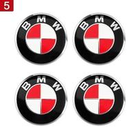4 VNT. 56MM 60MM 65MM Automobilio Ratlankio Gaubtelio Lipdukas Ratlankio Centre Dangtelio Decal Apdaila Automobilio Modifikavimo Aksesuaras BMW M Emblemai Ženkleliui 56mm black