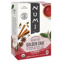 Numi Organic Golden Chai Bags Assam Black Cardam 18 pcs Assam Black Cardam white