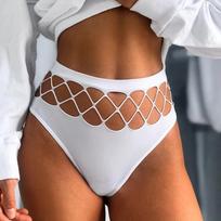 Tuščiaviduriai žuvų tinkleliai Seksualūs moteriški apatiniai odai tinkantys dirželiai, besiūliai vidurio juosmens, moteriškas intymus apatinis trikotažas, madinga G string XL