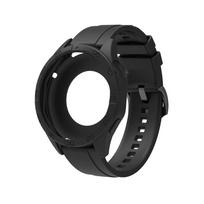 Dėklas + dirželis 2 viename, skirtas Huawei Watch GT 4 46 mm aukštos kokybės silicio laikrodžio apsauginis apvalkalas ir vienos spalvos laikrodžio apyrankės dėklas For Huawei GT4 46mm juoda