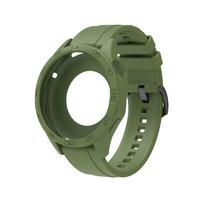 Dėklas + dirželis 2 viename, skirtas Huawei Watch GT 4 46 mm aukštos kokybės silicio laikrodžio apsauginis apvalkalas ir vienos spalvos laikrodžio apyrankės dėklas For Huawei GT4 46mm šviesiai žalios spalvos