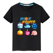 Naujas žaidimas Blox Fruits marškinėliai vaikiškam berniukui 10 metų 100% medvilniniai trumpi viršutiniai y2k vienetiniai anime marškinėliai Pride marškinėliai vaikiški drabužiai mergaitėms 160 black