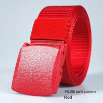 Automatinė sagties šviesa Patogus Nemetalinis Nailoninis diržas Lauko medžioklei Daugiafunkcinis - Drobės diržai vyrams 3.8cm X120cm red