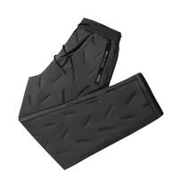 Vyriškos žieminės sutirštintos velvetinės krepinės tiesaus kirpimo kelnės - didelio dydžio, kasdienės ir sportinio stiliaus 5XL black