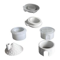 House Shape Silicone Tealight Stand Mould For Epoxy Resin Candle Tealight Holder Decoration Multipurpose Silicone Molds white