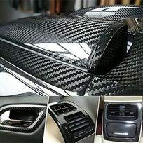 Automobilių Aksesuarai 5D Blizgus Anglies Pluošto Lipdukas Vinilo Plėvelė Automobilio Interjero Apdailos Lipdukai, Automobilio PASIDARYK pats Interjeras Išorė (12 * 60 colių) (JAV sandėlis) gray