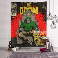 MF DOOM DIY Wall Tapestry Hanging Tarot Hippie Wall Rugs Dorm Home Decor 50x70cm red