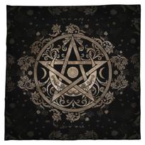 Būrimų Kortų Staltiesė Gobelenas Pentagramų Raštas Tarot Kortų Staltiesė B 60x60cm gray