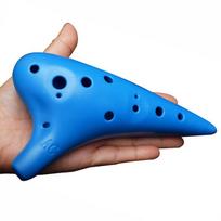 12-Hole Alto C Key Resin Ocarina: Beginner-Friendly Musical Instrument for Adults and Children. mėlyna