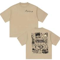 Y2k Hip Pop Tops Noah Kahan The Great Divide Tour 2026 Double Sided Print Tee Shirts Casual Loose Fashion Trendy Tshirt Unisex S beige