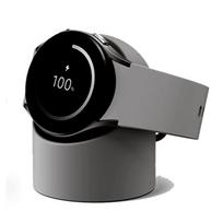Silicone Charger Cradle Dock Wireless Charger Stand Holder for Samsung Galaxy Watch 3 4 5 Pro 45mm 44mm 40mm Watch Charging Base Watch 3 or 4 black