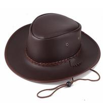 High Quality Men Western Cowboy Hat 2025 Faux Leather Gentleman Jazz Vintage Cap Autumn Winter Sombrero Hombre Caps 56-58CM ruda