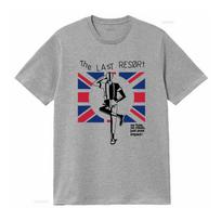 The Last Resort Uk Vintage 80s T Shirt Skins Punk London No Fuss Mess Just Pure Impact Vintage Homme 2XL gray