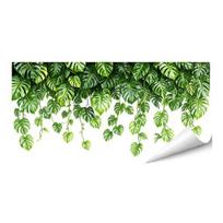 Waterproof PVC Film Green Vine Static Window Clings, Artificial Ivy Lemon Stickers, Cling No‑Glue Transparent Glass Decals for Home Bedroom Balcony A