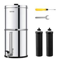 VEVOR Sunkiojo kritimo vandens filtravimo sistema, 2,25G 304 nerūdijančio plieno stalviršio sistema, Vandens filtravimo sistema, Sumažina švino ir iki 99% chloro