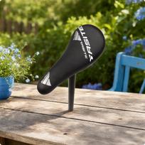 Balance Bike Saddle Padded with Seatpost Easy Installation for Kids, Young Children, 25.4-30cm_Black-gray