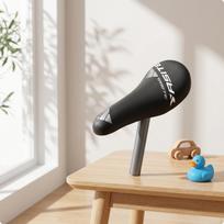Balance Bike Saddle Padded with Seatpost Easy Installation for Kids, Young Children, 22.2-30cm_Black-gray black