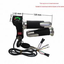 Four-light Rice Grain Lock Electric Scooter Throttle with Three-Speed Voltage Display black