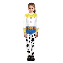 Žaislų istorija Džesi kostiumas Jumpsuit vaikams 3D spausdinimas Netikras dviejų dalių džinsinis aprangas Cosplay Vaidmenų žaidimas Šventės Pasirodymo kostiumas S balta/geltona