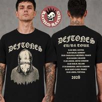 Deftones Summer 2026 Tour EU And UK Merch Medieval Bascinet Helmet T-Shirt 120 brown