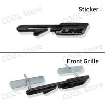 GT line Car c15 Emblem Metal Side Fender Trunk Badge For Kia K3 K5 K9 Forte Ceed Cerato For Peugeot Car Front Hood Grille Decoration Stickers black