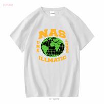 Limited Nas Illmatic Retro Hip Hop Streetwear Heavy Cotton T Shirt long or short sleeves vintage Washed Breathable Versatile M green