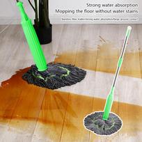 Mop With Self-Twisting Systerms Long Handle Easy Squeeze Microfiber Mop For Bathroom CHINA black