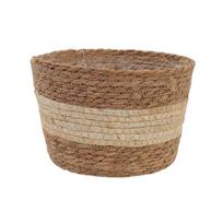 Flowerpot Leak-Proof Mess-Free Hand-Woven Plant Pot Wet Soil Resistant Planter Multipurpose Garden Storage Basket S 1 brown