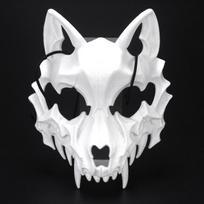 Helovino karnavalo vakarėlio kaukė Anime drakono dievo skeletas Pusės veido kaukės Kaulo kaukolė Gyvūnų kaukė Cosplay šokio išleistuvių kostiumo rekvizitai white