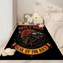2026 New Guns N' Roses Rock Band Large Rug – Non-Slip Floor Mat for Living Room, Bedroom, Sofa Area, and Kitchen 40x60cm( 15x23in ) gray