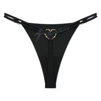 Sports yoga women's sexy coquettish ice silk underwear women's low-rise seamless underwear European and American large-size T-pants 2XL juoda