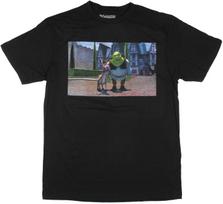 Seven Times Six DreamWorks Men's Shrek and Donkey It's Too Quiet Graphic Print Adult T-Shirt S gray
