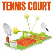 Portable Multi-Sport Table Game Set: Ping Pong, Badminton, Football, Tennis - Parent-Child Play with Children's Rackets red
