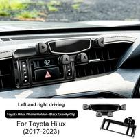 Gravity Car Phone Holder With Special Base For Toyota Hilux 2017‑ Air Vent Cell Phone Mount Stand Black Auto Interior Trim Phone stand white