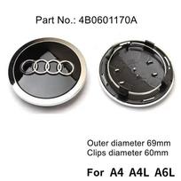 AUDI Wheel Center Cap Hub Covers 4pcs/Set 60mm 61mm 68mm 69mm 77mm Car Styling  Badge for A3 A4 A5 A6 A7 A8 S4 Auto Accessories