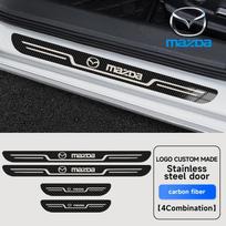 Automobilio nerūdijančio plieno durų slenksčio apsauginė plokštelė Mazda Axela Atenza 3 2 6 CX3 CX5 CX30 CX8 CX9 MX5 RX7 RX8 SKYACTIV priedams