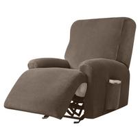 Velvet Fabric Recliner kėdės užvalkalas Lazy Boy Relax Atlošiamas sofos užvalkalas Elastinis fotelio užvalkalas, skirtas svetainei namuose 1 Seater kava