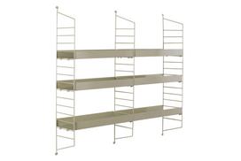 Sieninė lentyna Kalune Design Cm-068-B, taupe sp., 98 cm x 21 cm x 100 cm