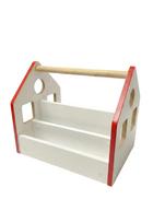 Vaikiška knygų lentyna Kalune Design Caddy, balta sp./raudona sp., 50 cm x 32 cm x 40 cm