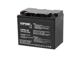Gelinis akumuliatorius VIPOW, 12 V, 75 Ah