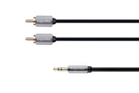 Kruger&Matz 3,5 mm jack kištuko–2 RCA stereo kabelis, 3,0 m