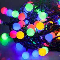 Rebel lauko LED kalėdinė girlianda, 10 m, RGB, keičiami švietimo režimai