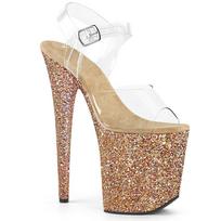 20cm Seksualūs Moteriški Batai Šokiams ant Stulpo Aukštakulniai Batai Šaliai Klubui Platforminiai Aukštakulniai Vasaros Atvirais Pirštais Sandalai 41 beige